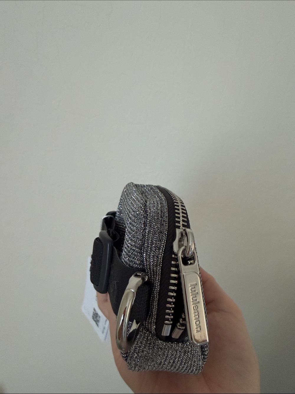 lululemon Metallic Silver Mini Zipper Pouch - Picture 3 of 7